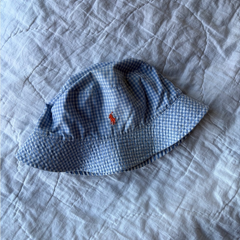 Polo by Ralph Lauren Blue Gingham Kids Bucket Hat